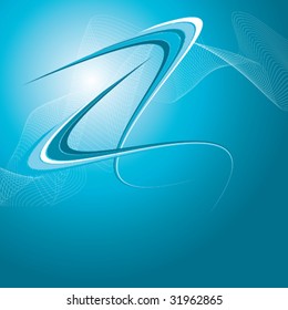 blue business background with copy space, vector illustration