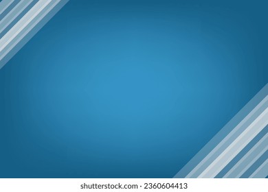 Blue business background with incline shape on corner. Banner and template for design with blank space.