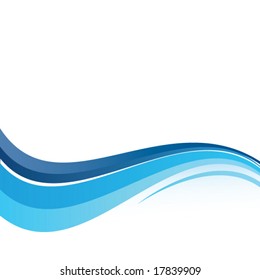 Blue business background wave for web design
