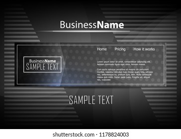 Blue business banner background. Trendy banner on colorful backdrop. Abstract flyer design background.  Web banner, header layout template. Business card template. Abstract flyer design background.