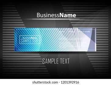 Blue business banner background. Trendy banner on colorful backdrop. Abstract flyer design background.  Web banner, header layout template. Business card template. Abstract flyer design background.