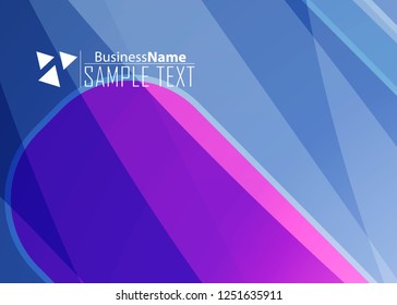 Blue business banner background. Trendy banner on colorful backdrop. Abstract flyer design background.  Web banner, header layout template. Business card template. Abstract flyer design background.
