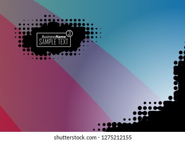 Blue business banner background. Trendy banner on colorful backdrop. Abstract flyer design background.  Web banner, header layout template. Business card template. Abstract flyer design background.