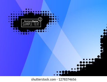 Blue business banner background. Trendy banner on colorful backdrop. Abstract flyer design background.  Web banner, header layout template. Business card template. Abstract flyer design background.