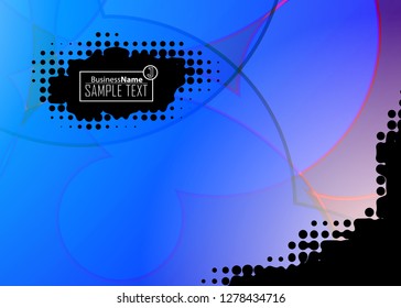 Blue business banner background. Trendy banner on colorful backdrop. Abstract flyer design background.  Web banner, header layout template. Business card template. Abstract flyer design background.