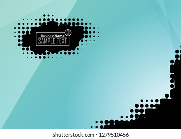 Blue business banner background. Trendy banner on colorful backdrop. Abstract flyer design background.  Web banner, header layout template. Business card template. Abstract flyer design background.