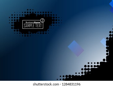 Blue business banner background. Trendy banner on colorful backdrop. Abstract flyer design background.  Web banner, header layout template. Business card template. Abstract flyer design background.