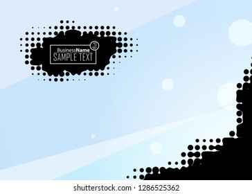 Blue business banner background. Trendy banner on colorful backdrop. Abstract flyer design background.  Web banner, header layout template. Business card template. Abstract flyer design background.