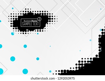 Blue business banner background. Trendy banner on colorful backdrop. Abstract flyer design background.  Web banner, header layout template. Business card template. Abstract flyer design background.