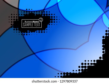 Blue business banner background. Trendy banner on colorful backdrop. Abstract flyer design background.  Web banner, header layout template. Business card template. Abstract flyer design background.