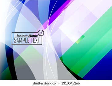 Blue business banner background. Trendy banner on colorful backdrop. Abstract flyer design background.  Web banner, header layout template. Business card template. Abstract flyer design background.