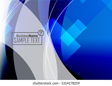 Blue business banner background. Trendy banner on colorful backdrop. Abstract flyer design background.  Web banner, header layout template. Business card template. Abstract flyer design background.