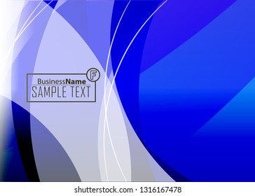 Blue business banner background. Trendy banner on colorful backdrop. Abstract flyer design background.  Web banner, header layout template. Business card template. Abstract flyer design background.