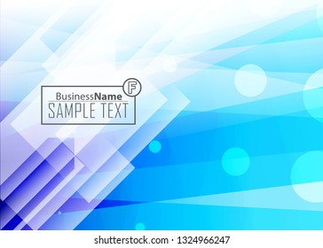 Blue business banner background. Trendy banner on colorful backdrop. Abstract flyer design background.  Web banner, header layout template. Business card template. Abstract flyer design background.