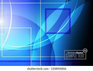 Blue business banner background. Trendy banner on colorful backdrop. Abstract flyer design background.  Web banner, header layout template. Business card template. Abstract flyer design background.