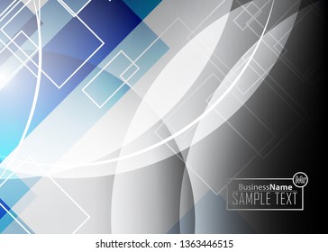 Blue business banner background. Trendy banner on colorful backdrop. Abstract flyer design background.  Web banner, header layout template. Business card template. Abstract flyer design background.