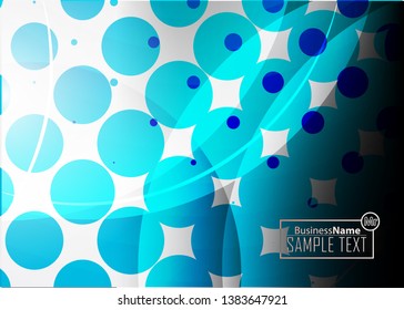 Blue business banner background. Trendy banner on colorful backdrop. Abstract flyer design background.  Web banner, header layout template. Business card template. Abstract flyer design background.