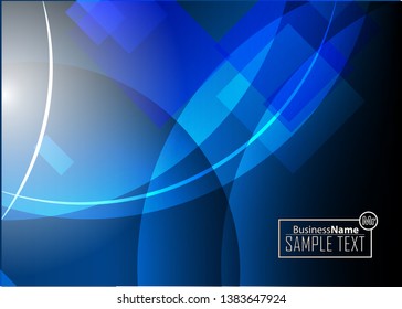 Blue business banner background. Trendy banner on colorful backdrop. Abstract flyer design background.  Web banner, header layout template. Business card template. Abstract flyer design background.