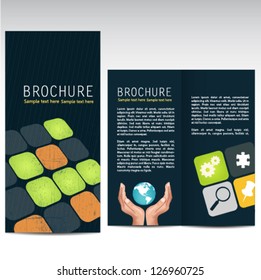 Blue business brochure