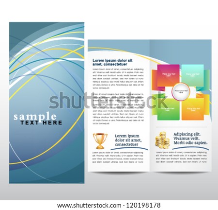 Blue business brochure