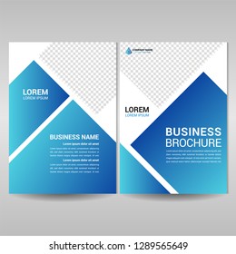 Blue Business Brochure Cover Template Geometric Stock Vector (Royalty ...