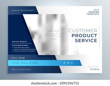 blue business brochure presentation template color design