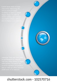 Blue business brochure vector