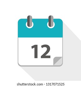 blue business calendar 12 icon vector illustration EPS10