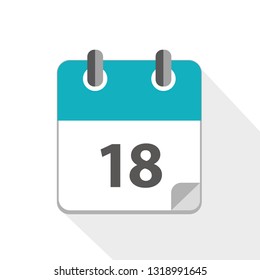 blue business calendar 18 icon vector illustration EPS10