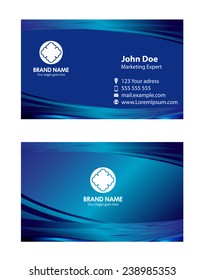 Blue business card