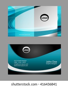 Blue business card
