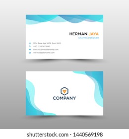 blue Business card concept.  Busines card template - Vector