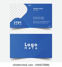 Blue Business Card Design Template