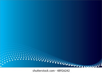 blue business card with dot pattern