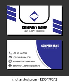 Blue Business Card Layout Vector