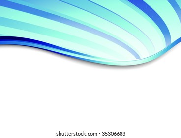 Blue business card lined. Vector illustration