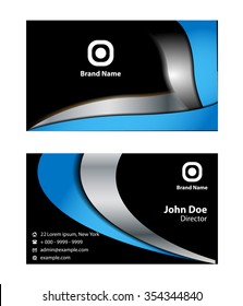 Blue business card template
