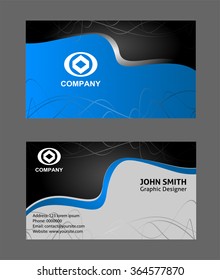 Blue business card template
