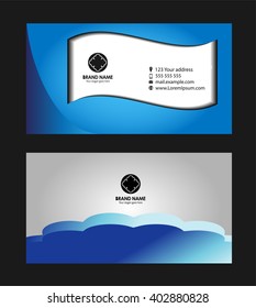 Blue business card template
