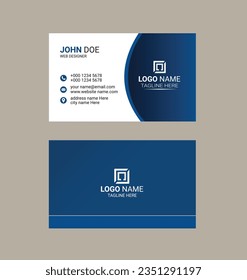 Blue Business Card  template Design 