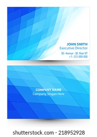 Blue business card template set
