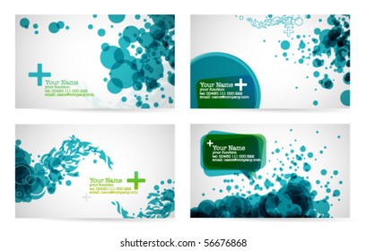blue business card templates