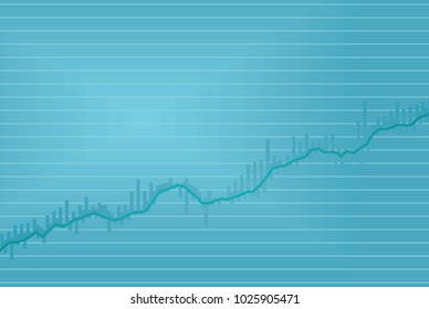 Blue business chart. vector illustration