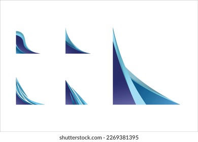 Blue Business Corner Design Vector