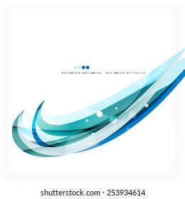 Blue business corporate professional wave line background