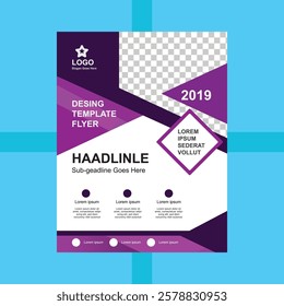 Blue Business Flyer Design Template Pro Vector