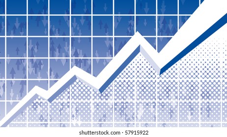 Blue Business Graph