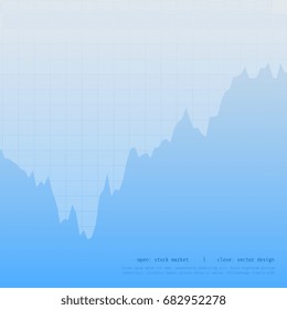 blue business graph chart design with high and low point
