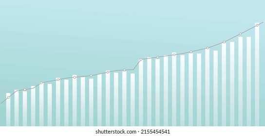Gráfico de negocios azul. ilustración vectorial
