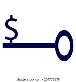 blue Business Key Icon Vector